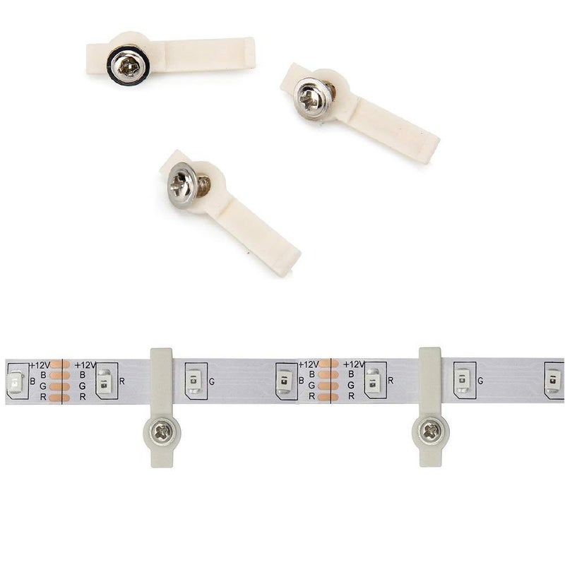 MSDUSA 100Pack LED Strip Light Mounting Clips LED Tape Light Brackets Suit for 8MM/10MM Width IP20/IP44 Non Waterproof Strip Light - Image 1